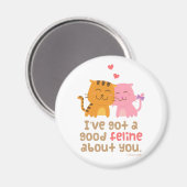Aimant Cute Kitty Chat Feline Love Confession Pun Humour (Recto/Verso)