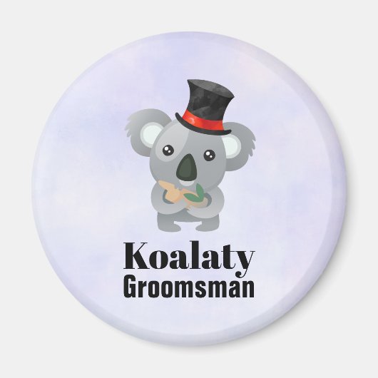 Aimant Cute Koala Pun Koalaty Groomsman (Devant)