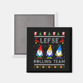 Aimant Cute Lefse Rolling Team Norwegian Gnomes Ugly Xmas (Recto/Verso)