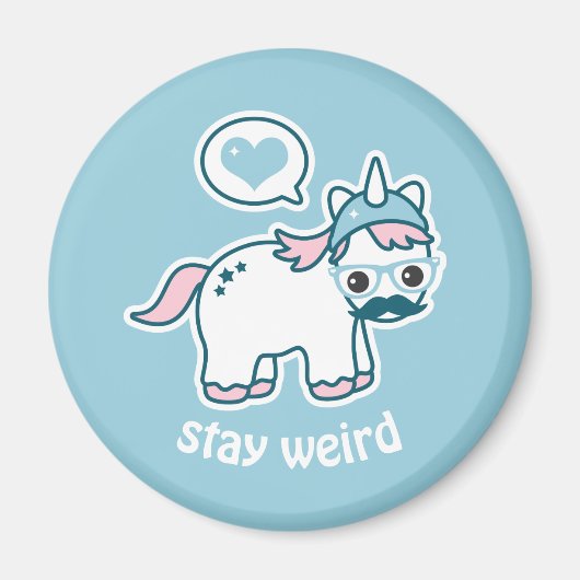 Aimant Cute licorne Nerd (Devant)