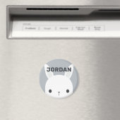 Aimant Cute Little Bunny Rabbit with Personalized (In Situ (Lave-vaisselle))