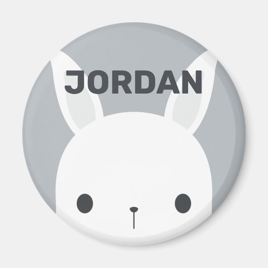 Aimant Cute Little Bunny Rabbit with Personalized (Devant)