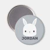 Aimant Cute Little Bunny Rabbit with Personalized (Recto/Verso)