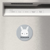 Aimant Cute Little Bunny Rabbit with Personalized (In Situ (Lave-vaisselle))