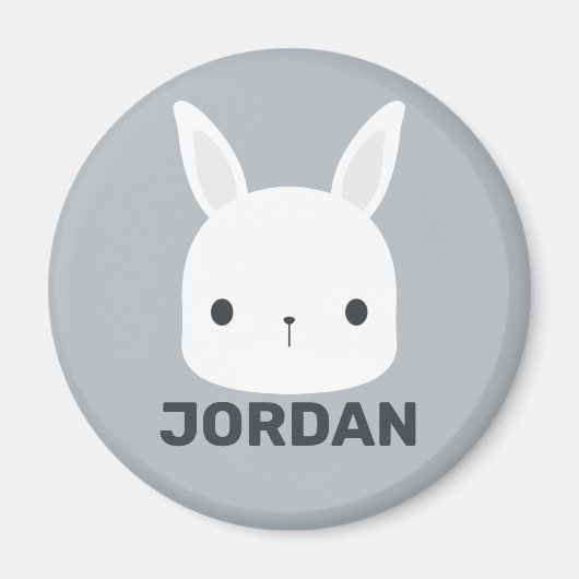 Aimant Cute Little Bunny Rabbit with Personalized (Devant)