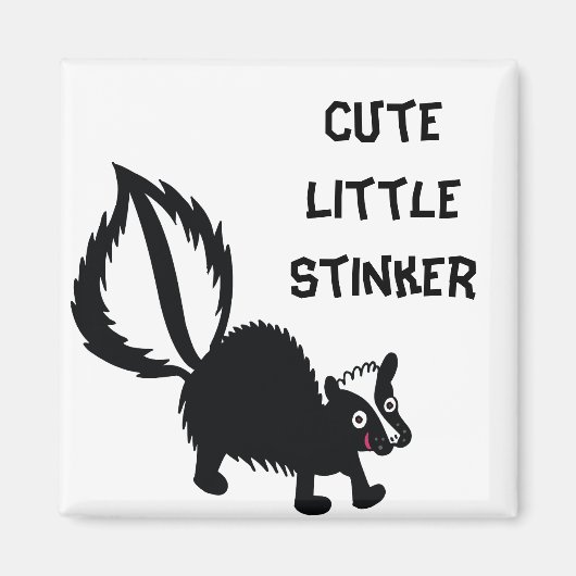 Aimant Cute Little Stinker Skunk Design d'art imprimé (Devant)