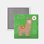 Aimant Cute Llama (Recto/Verso)