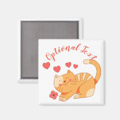 Aimant Cute Lote Orange Tabby Kitten (Recto/Verso)