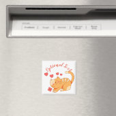 Aimant Cute Lote Orange Tabby Kitten (In Situ (Lave-vaisselle))