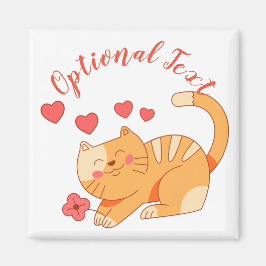 Aimant Cute Lote Orange Tabby Kitten (Devant)