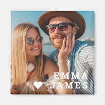 Cute Love Heart Photo Couples Personalized Names