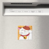 Aimant Cute Maneki Neko Lucky Calico Cat (In Situ (Lave-vaisselle))
