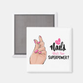 Aimant Cute Manicuriste Cadeau Nail Tech Fingernails Nail (Recto/Verso)