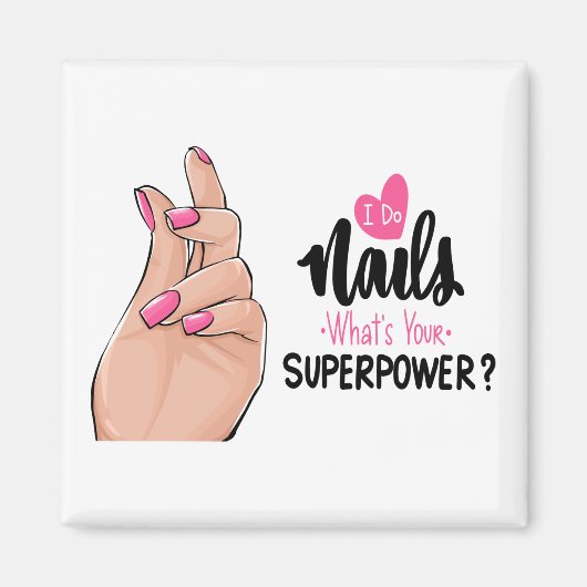 Aimant Cute Manicuriste Cadeau Nail Tech Fingernails Nail (Devant)