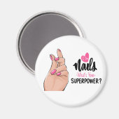 Aimant Cute Manicuriste Cadeau Nail Tech Fingernails Nail (Recto/Verso)