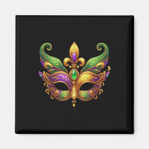 Aimant Cute Mardi Gras Mask Fun 2025 Mardi Gras Party Enf