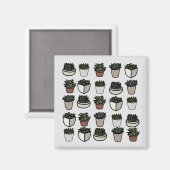 Aimant Cute mini motif succulent (Recto/Verso)