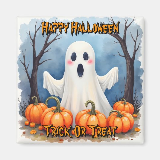 Aimant Cute Modern Halloween Spooky Collection (Devant)
