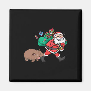 Aimant Cute Moo Deng&amp ; Père Noël Ba