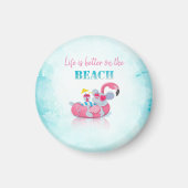 Aimant Cute Mouse Plage élégante (Devant)