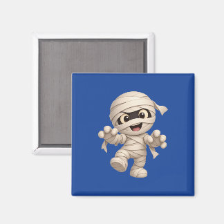 Aimant Cute Mummy Halloween Cartoon Illustration