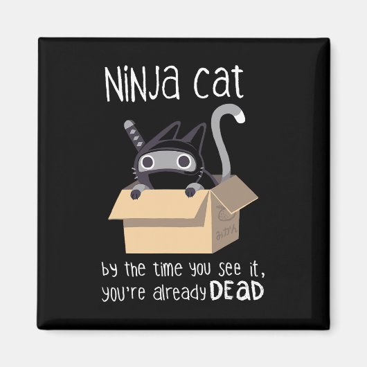 Aimant Cute Ninja Cat (Devant)