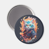 Aimant Cute Ninja Cat Warrior Design (Recto/Verso)