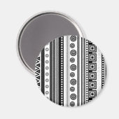 Aimant Cute noir blanc déco aztèque texture (Recto/Verso)