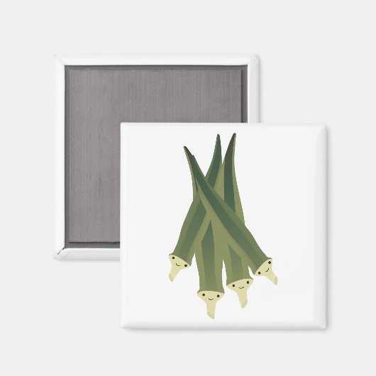 Aimant Cute Okra (Recto/Verso)