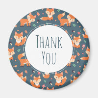 Cute Orange Fox Motif animal Merci