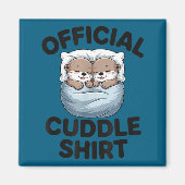 Aimant Cute Otter Couple Cozy Cuddle (Devant)