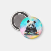 Aimant Cute Panda avec ses jouets (Recto/Verso)