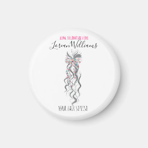 Aimant Cute Pastel Bride Wavy Coiffeuse Salon de coiffure