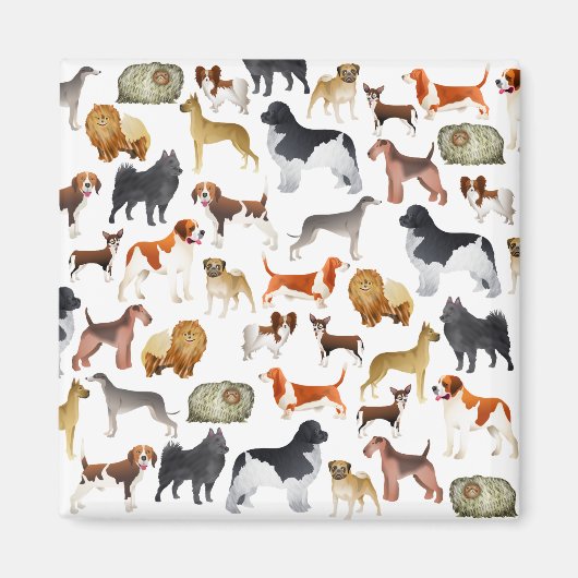 Aimant Cute Pedigree Papier peint pour chien animal de co (Devant)