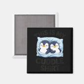 Aimant Cute Penguin Cuddle Cozy Sleep Matching Couple  (Recto/Verso)