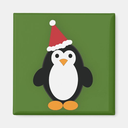 Aimant Cute Père Noël Penguin (Devant)