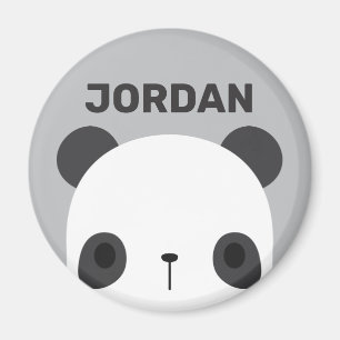 Aimant Cute petit ours Panda avec nom personnalisé
