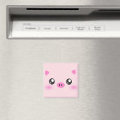 Aimant Cute Pig Face - minimalisme kawaii (In Situ (Lave-vaisselle))