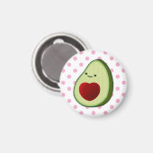 Aimant Cute Pois rose Avocado (Recto/Verso)