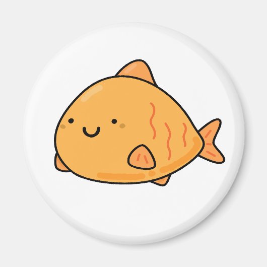Aimant Cute poisson orange Kawaii (Devant)