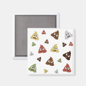 Aimant Cute Poop émoji drôles idées cadeaux (Recto/Verso)