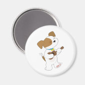 Aimant Cute Puppy Ukulele (Recto/Verso)