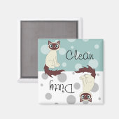 Aimant Cute Ragdoll Siamese Clean Dirty Lave-vaisselle Ma (Recto/Verso)