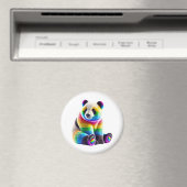 Aimant Cute Rainbow Panda (In Situ (Lave-vaisselle))