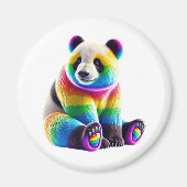 Aimant Cute Rainbow Panda (Devant)