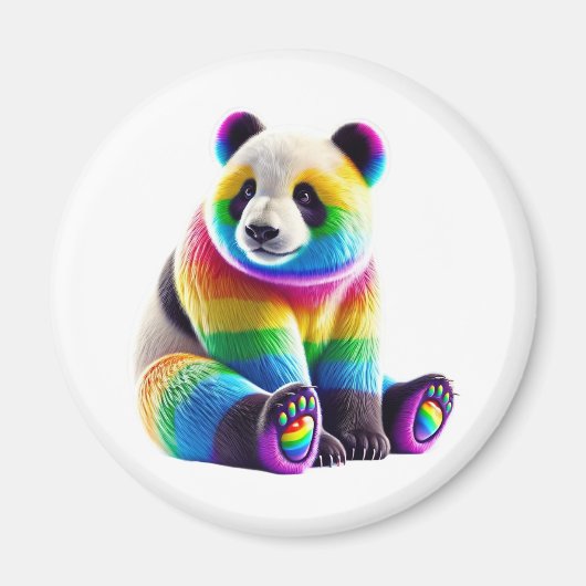 Aimant Cute Rainbow Panda (Devant)