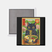 Aimant Cute Ramen Cat Nature Flowers Noodle Anime  (Recto/Verso)