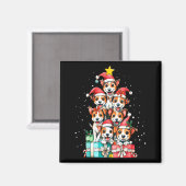 Aimant Cute Rat Terrier Le Dog Christmas Tree Xmas  (Recto/Verso)