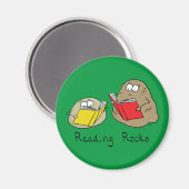 Aimant Cute Reading Rocks Librairie Book Lovers (Recto/Verso)