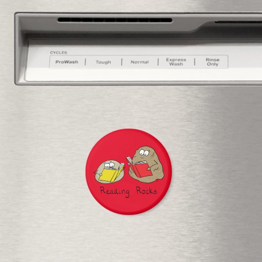 Aimant Cute Reading Rocks Librairie Book Lovers (In Situ (Lave-vaisselle))